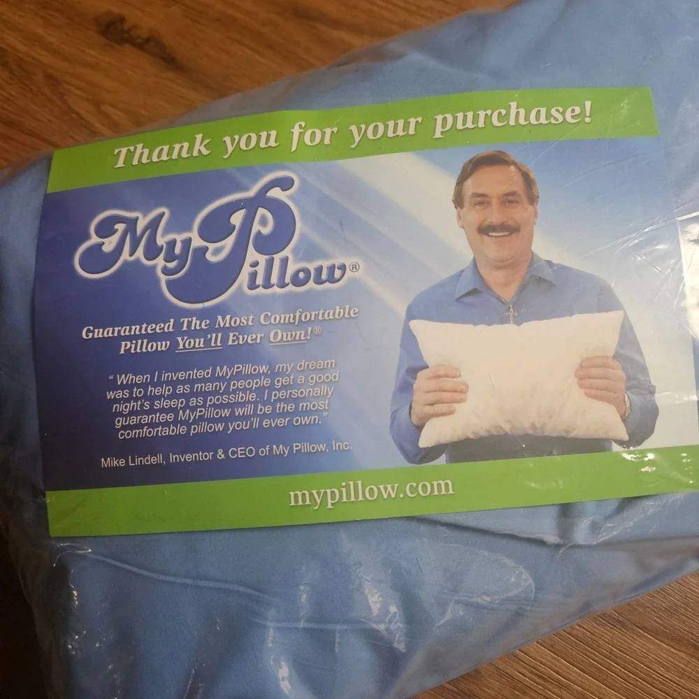 MyPillow Classic Standard Bed Pillow Blue Cover 11x15 Comfort Made in USA New